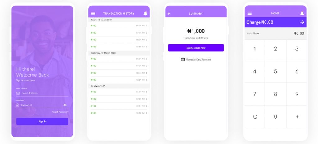 User Interfaces of NFC app