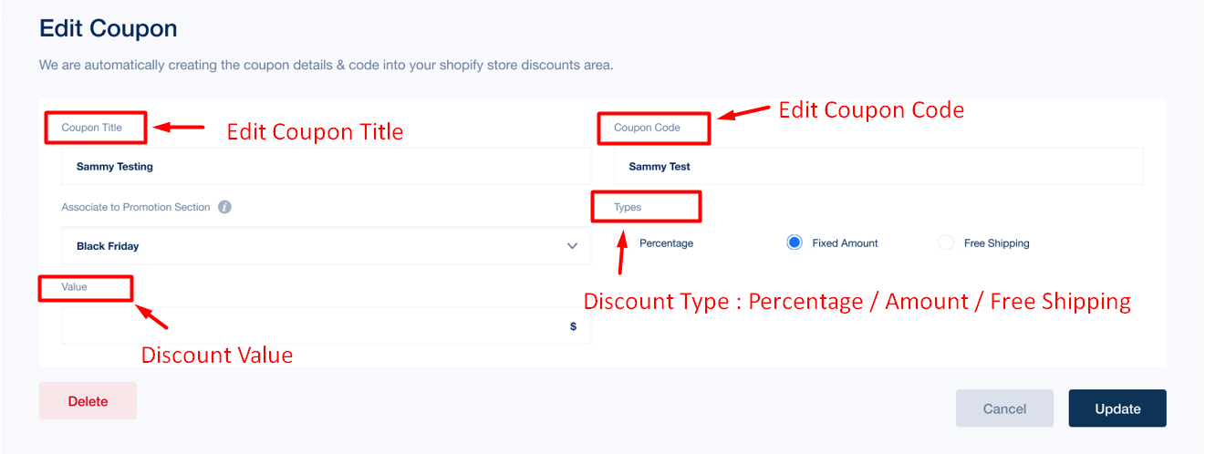 Dashboard: Coupon Customization
