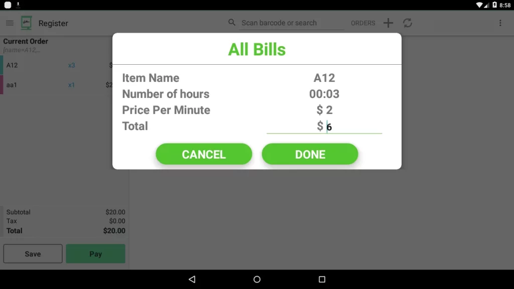 clover invoice generation