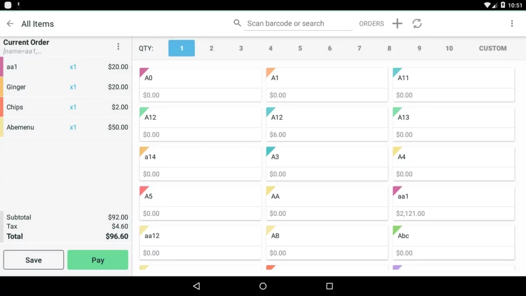 clover sales dashboard