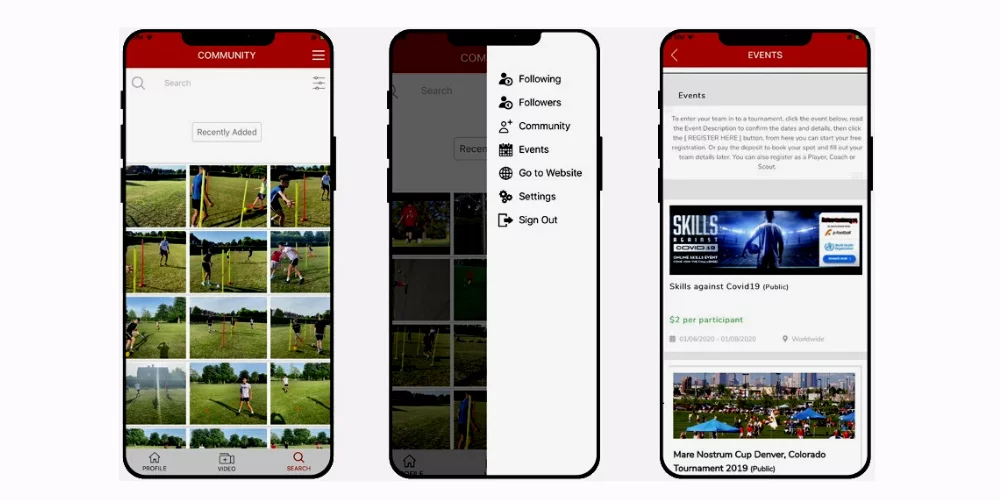 Event Participation with Sports Community App